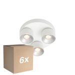 Lot 6x Nordlux Pitcher Spot Métal Blanc | Convient pour 3x GU10