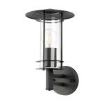 Eglo Applique Murale Lisio 1 Acier Inoxydable Noir | IP44 - Convient pour 1x E27