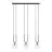 Emibig Suspension Luminaire Glam Acier Noir | Convient pour 3x E14 - Max 10W