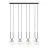 Emibig Suspension Luminaire Glam Acier Noir | Convient pour 4x E14 - Max 10W