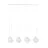 Emibig Suspension Luminaire Glam Acier Blanc | Convient pour 4x E14 - Max 10W