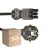 Lot 50x Noxion GST-Compatible Câble d’alimentation - Femelle + Schuko Europlug - Noir 1.5m - 3 pole 0.75mm2