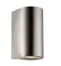 Nordlux Canto Maxi 2 Applique Murale Acier Inoxydable Up & Down | IP44 - Convient pour 2x GU10