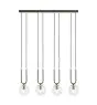 Emibig Suspension Luminaire Glam Acier Noir | Convient pour 4x E14 - Max 10W