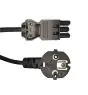 Noxion GST - Compatible Câble d’alimentation Noir - Femelle + Schuko Europlug - 3m - 3 pole 0.75mm2