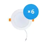 Lot 6x Bright Choice Downlight LED 12W 1080lm 120D - 840 Blanc Froid | Diamètre 115mm - Équivalent 1x18W