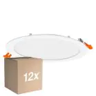 Lot 12x Osram Downlight LED Recess Slim Blanc 22W 2000lm 110D - 840 Blanc Froid| Diamètre 200mm - IP20