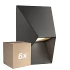 Lot 6x Nordlux Pontio Applique Murale Aluminium Noir | IP54 - Convient Pour 1x GU10