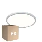 Lot 6x Nordlux LED Plafonnier Oja 29 Blanc 15W 1700lm - 830-840 CCT | IP54 - Dimmable