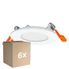 Lot 6x Ledvance Downlight LED Slim Recess Blanc 4.5W 240lm 110D - 840 Blanc Froid | 85mm - Diamètre 72mm