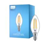 Philips Corepro LED Bougie E14 Filament Claire 6.5W 806lm - 827 Blanc Très Chaud | Équivalent 60W