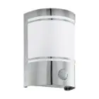 Eglo Applique Murale Cerno Acier Inoxydable | IP44 - Convient pour 1x E27 - Détecteur De Mouvement