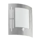 Eglo Applique Murale City Acier Inoxydable | IP44 - Convient pour 1x E27 - Détecteur De Mouvement
